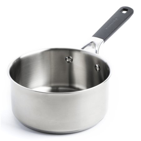 KitchenAid - KA-Classic Stainless Steel OpenSaucepan - Silver - 16 cm/1.5L