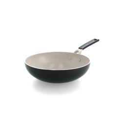 KitchenAid - Coloured Aluminum Wok - Matte Black - 28 cm