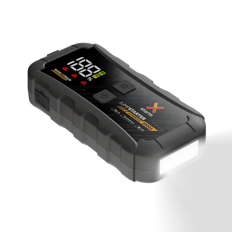 Xtorm Jumpstarter SuperBoost 2000A, Kapazität 12000 mAh Geeignet für 12V-Batterien, Leere Batterie in 30 Sekunden