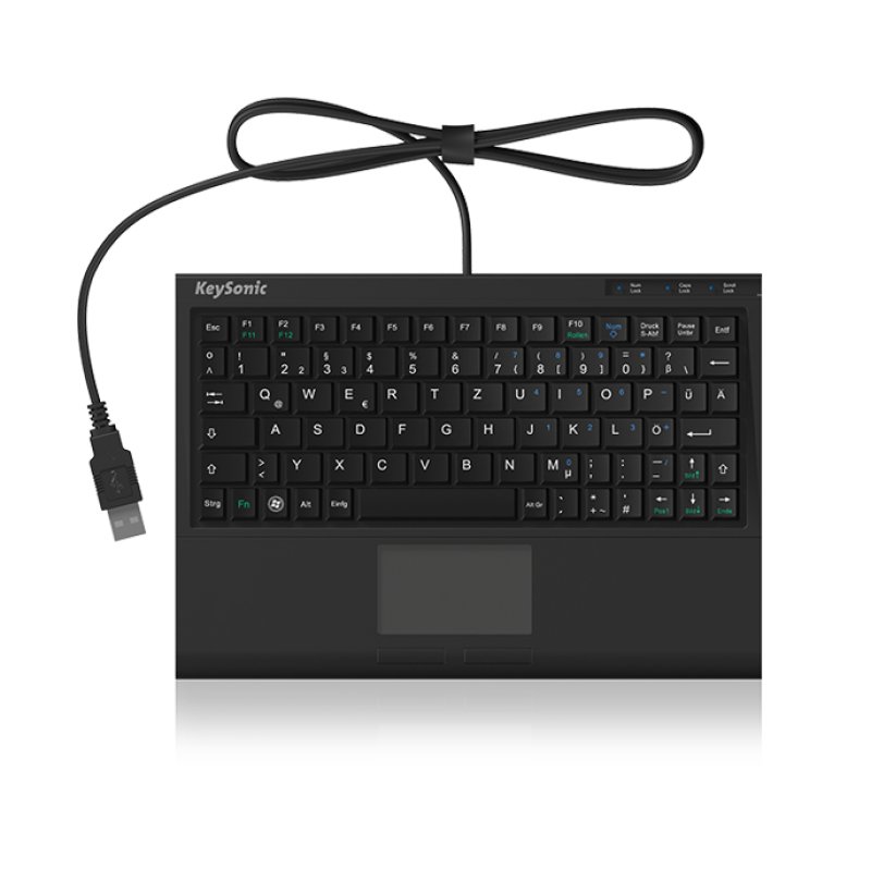 KeySonic ACK-3410 (US) clavier Bureau USB Anglais américain Noir