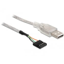 DeLOCK Cable USB 2.0-A male to pin header USB cable Silver