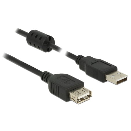DeLOCK 0.5m, 2xUSB 2.0-A USB cable USB 2.0 USB A 0.48 Gbit/s Black