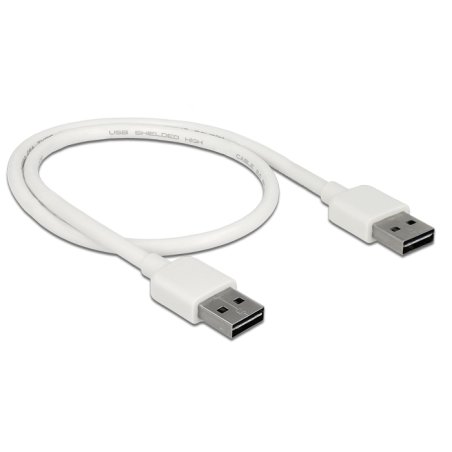 DELOCK Kabel EASY-USB 2.0 Typ-A Stecker EASY-USB 2.0 Typ-A Stecker 0.5 m weiss