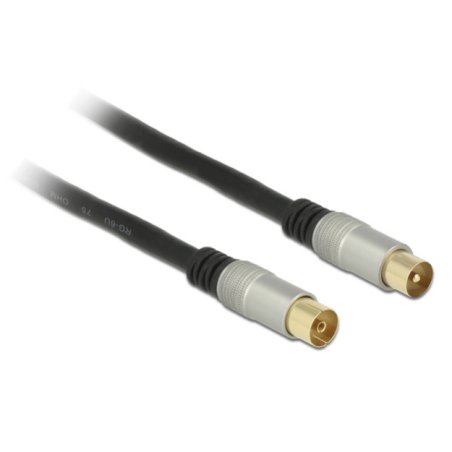 DeLOCK 88946 coaxial cable RG-6/U 2 m IEC Black