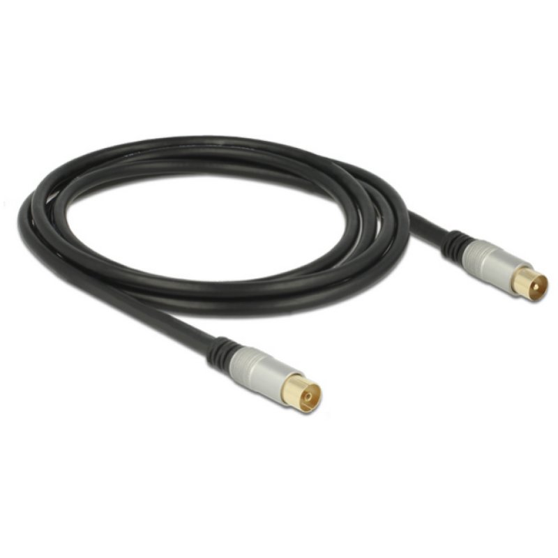 DeLOCK 88946 câble coaxial RG-6/U 2 m IEC Noir