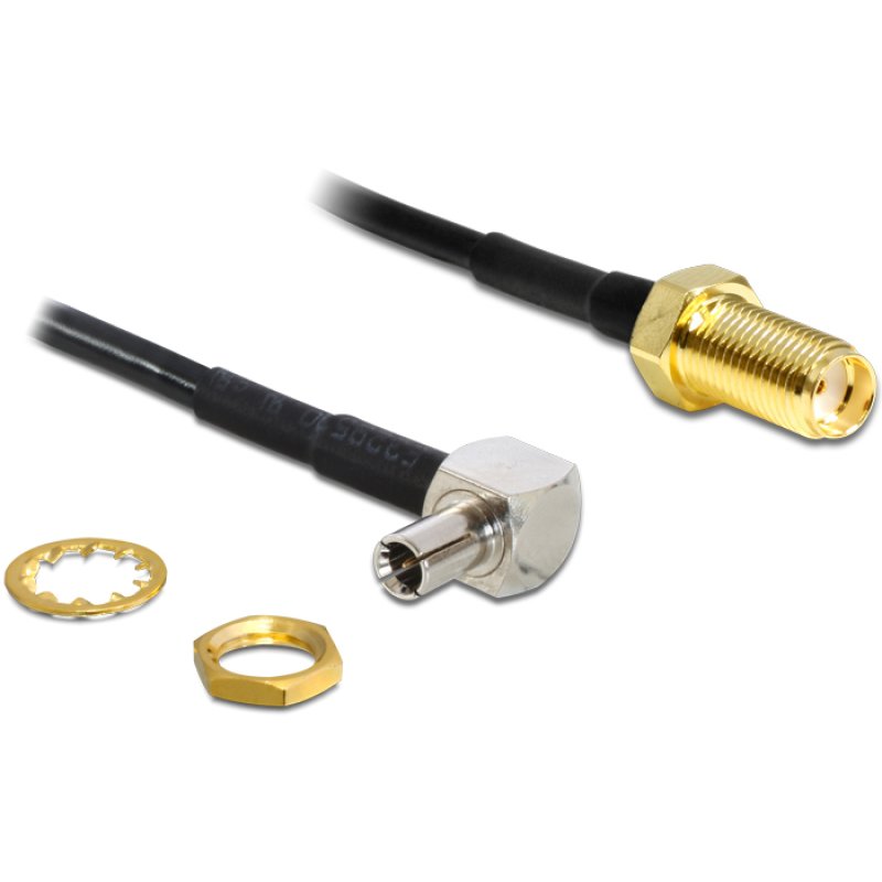DeLOCK 88487 câble coaxial 1,45 m TS-9 SMA Noir