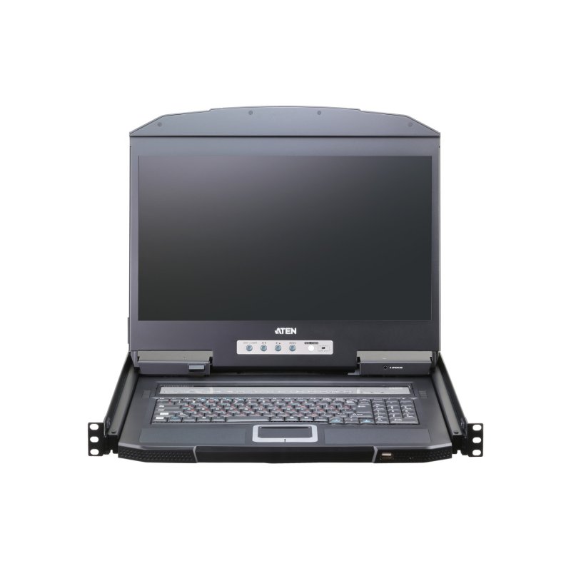 ATEN CL3116NX rack console 47 cm (18.5") 1366 x 768 pixels Metal, Plastic Black 1U