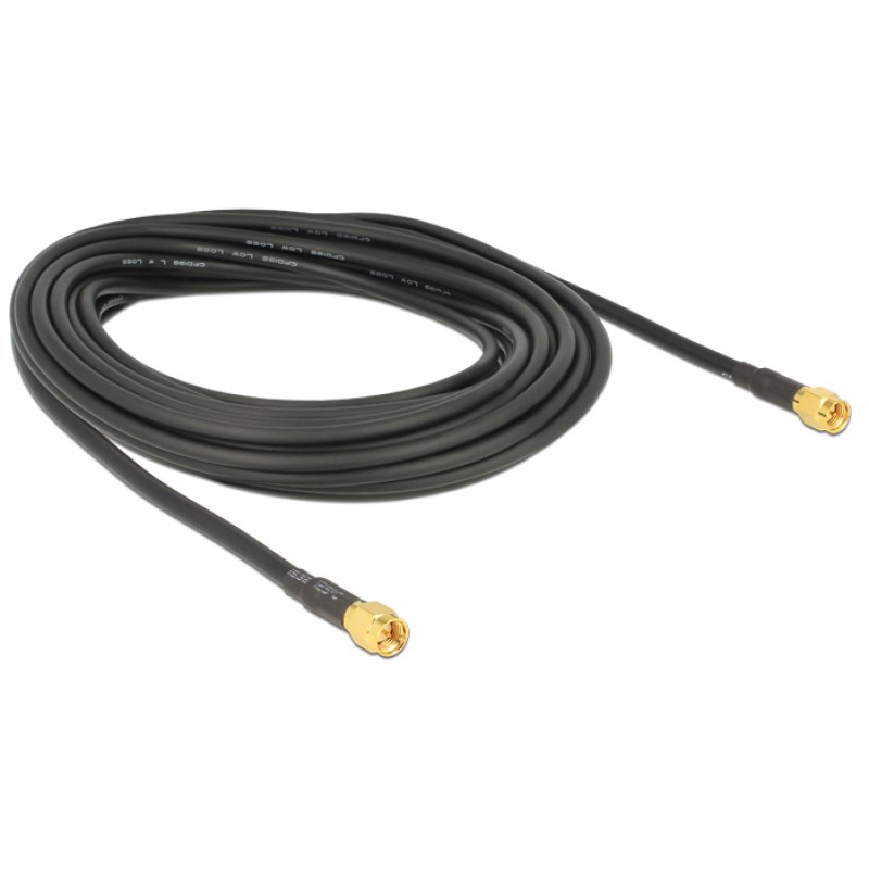DELOCK HF SMA Stecker SMA Stecker 10m LMR195 low loss