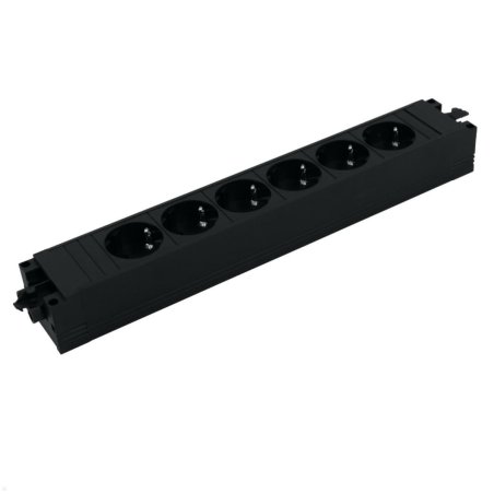 Bachmann 906.12640 multiprise 6 sortie(s) CA Intérieure Noir