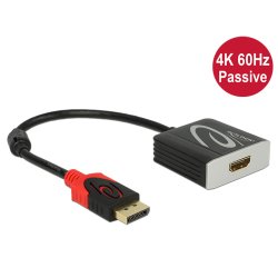 DeLOCK 0.2m, Displayport/HDMI Black
