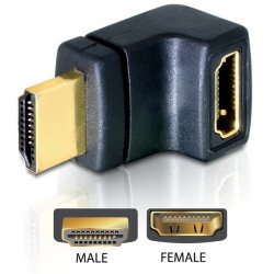 DeLOCK HDMI Stecker HDMI Buchse 90° oben HDMI 1.3 Black