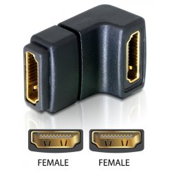 DELOCK Adapter HDMI Buchse HDMI Buchse 90 Grad unten