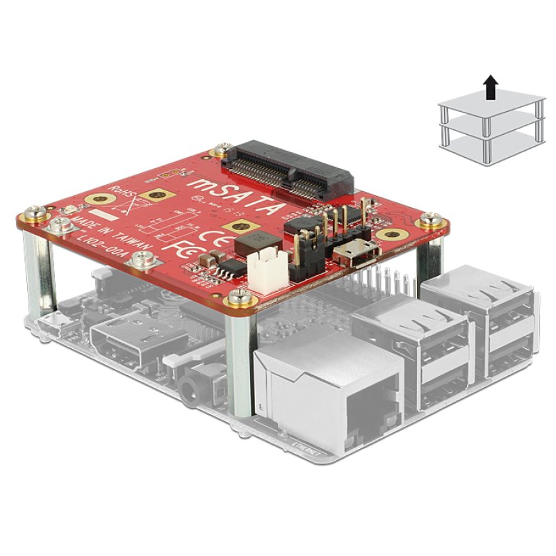 DELOCK Konverter Raspberry Pi USB 2.0 mSATA