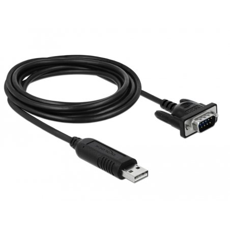 DELOCK Adapter USB 2.0 Typ-A zu 1 x Seriell RS-232 DB9