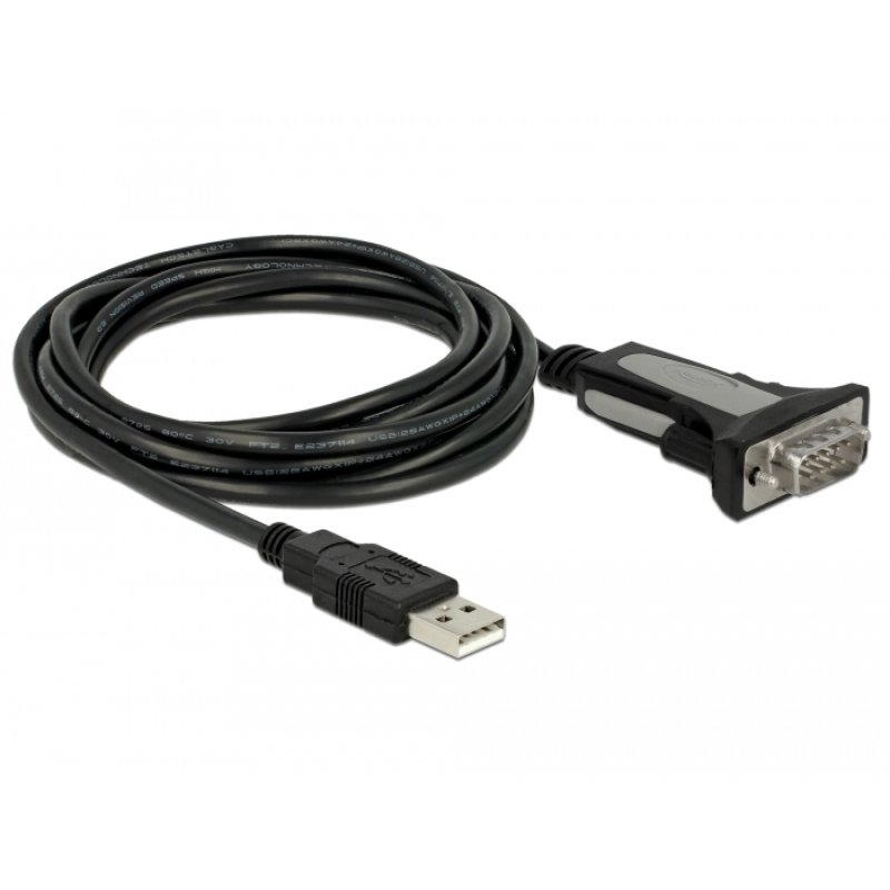 DELOCK Adapter USB 2.0 Typ-A zu 1 x Seriell RS-232 DB9 4 m