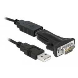 DELOCK Adapter USB 2.0 Typ-A Stecker zu 1 x Seriell RS-422/485 DB9