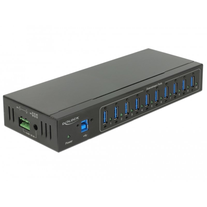 DeLOCK 63919 interface hub USB 3.2 Gen 1 (3.1 Gen 1) Micro-B 5000 Mbit/s Black