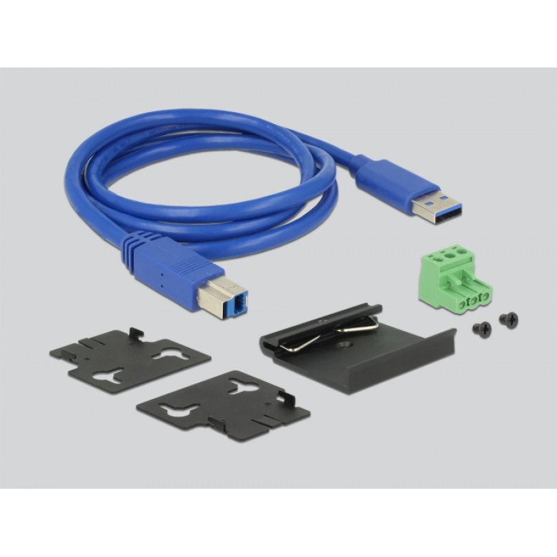 DELOCK Externer Industrie Hub 10 x USB 3.0 Typ-A mit 20 kV ESD Schutz