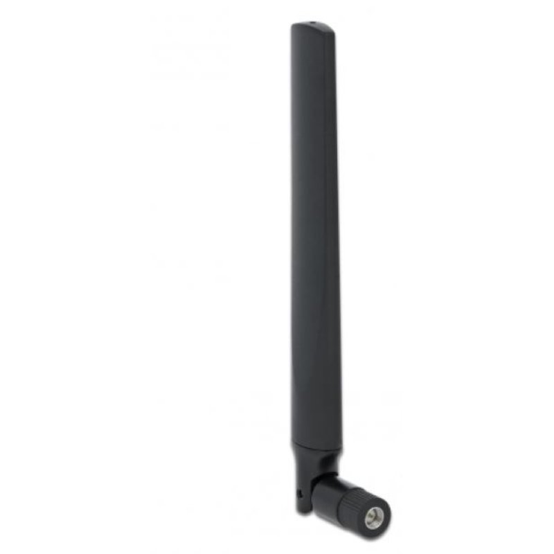 DELOCK 5G LTE Antenne SMA Stecker -3.3-1.3dBi omnidirektional mit Kippgelenk schwarz