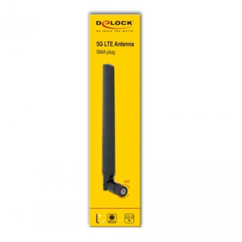DeLOCK 12634 network antenna Omni-directional antenna SMA 1.3 dBi