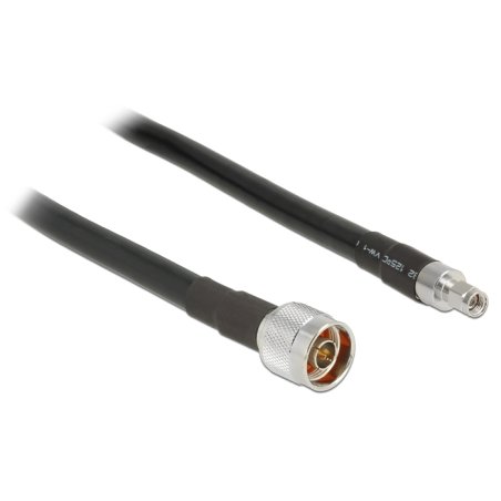 DeLOCK 3m, N/RP-SMA coaxial cable CFD400, LLC400 Black