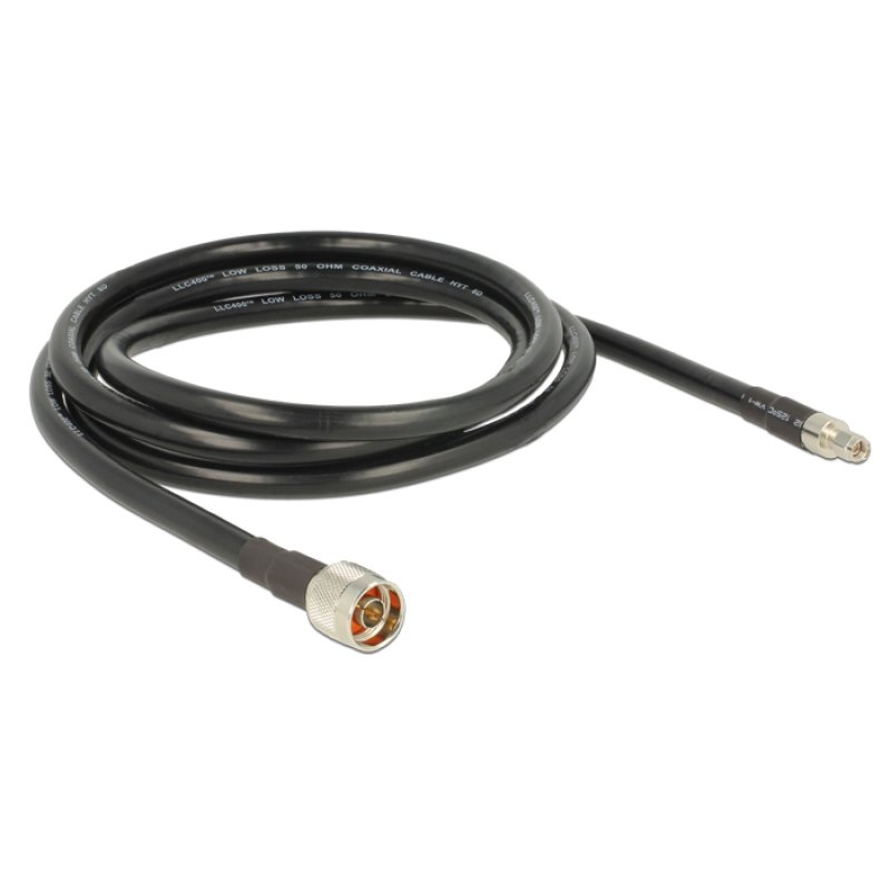 DELOCK HF N Stecker RP-SMA Stecker 2 m CFD400 low loss