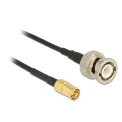 DELOCK Antennenkabel BNC Stecker SMB Stecker RG-174 1 m