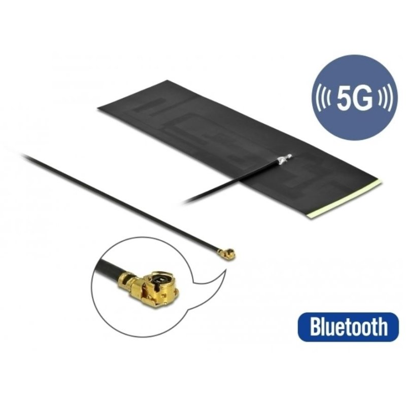 DeLOCK Antenne 5G LTE I-PEX Inc., MHF I mâle -0,42 - 5,00 dBi omnidirectionnelle FPC