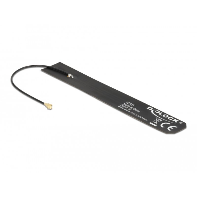 DeLOCK 5G LTE Antenna I-PEX Inc., MHF I compatible plug 0 - 4 dBi omnidirectional FPC