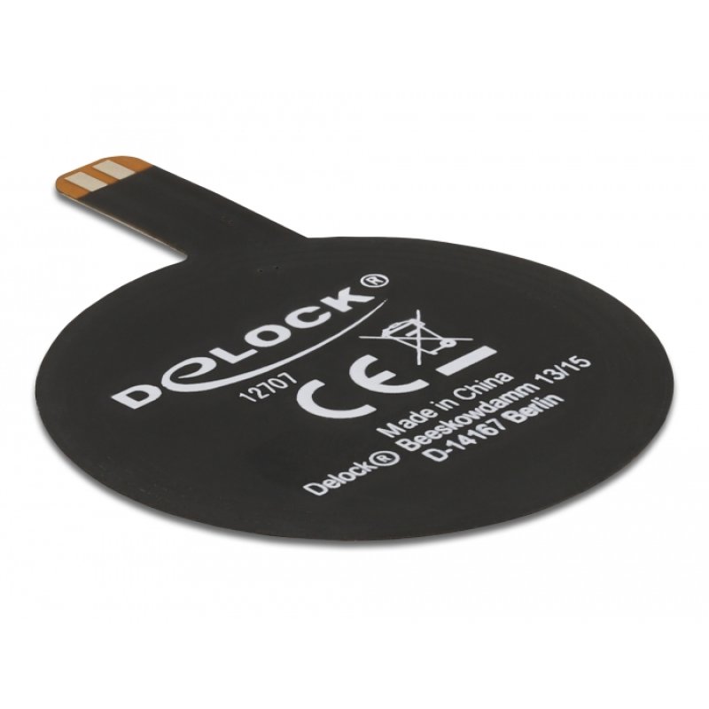 DELOCK NFC 13.56MHz Antenne SMT FPC rund intern schwarz Klebemontage