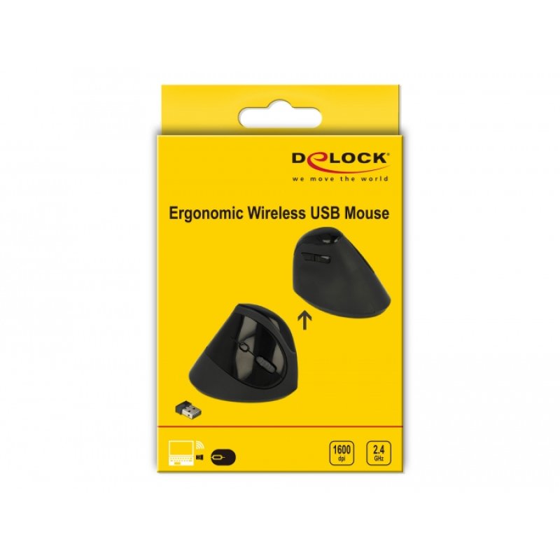 DeLOCK 12599 mouse Office Right-hand RF Wireless 1600 DPI