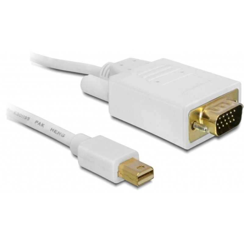 DELOCK Kabel DP mini St VGA St 3m weiss