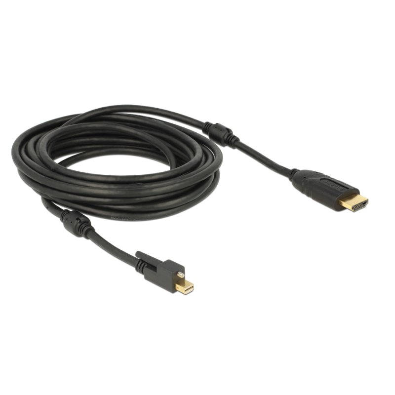 DeLOCK 83732 video cable adapter 5 m Mini DisplayPort HDMI Black