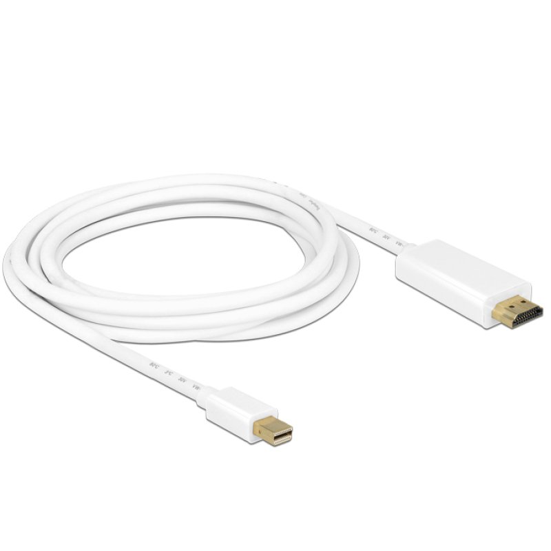 DELOCK Kabel mini DisplayPort 1.1 Stecker HDMI-A Stecker 3 m weis