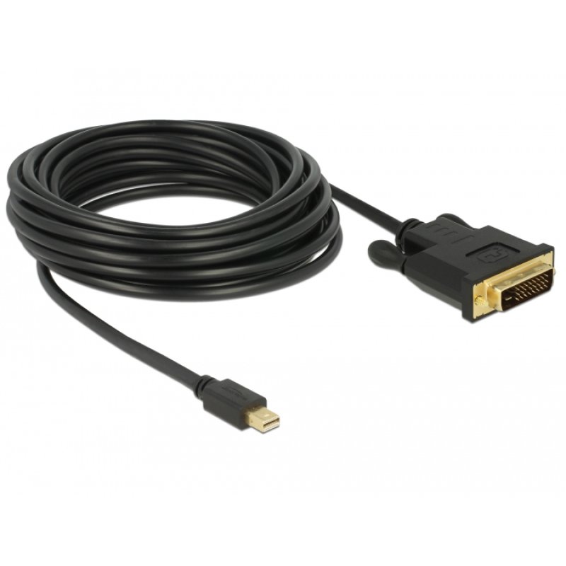 DeLOCK 83991 câble vidéo et adaptateur 5 m Mini DisplayPort DVI-D Noir