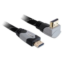 DELOCK Kabel HDMI A-A St/St gewinkelt oben grau 1m
