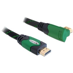 DeLOCK 5m High Speed HDMI 1.4 câble HDMI HDMI Type A (Standard) Noir, Vert