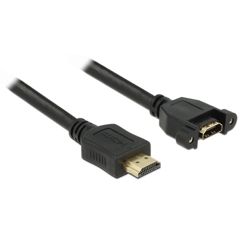 DeLOCK 1m 2xHDMI câble HDMI HDMI Type A (Standard) Noir