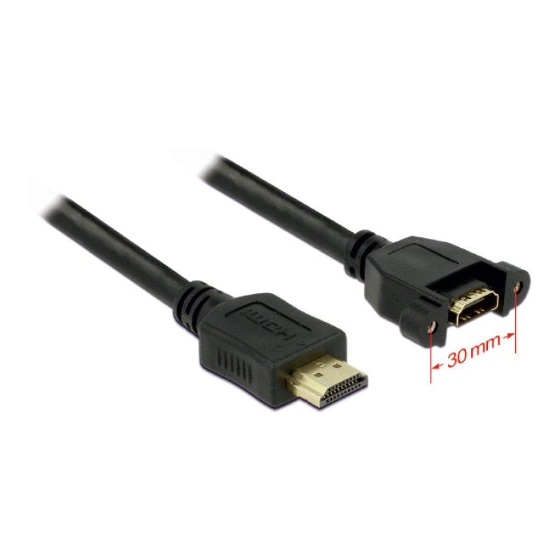 DeLOCK 1m 2xHDMI HDMI cable HDMI Type A (Standard) Black
