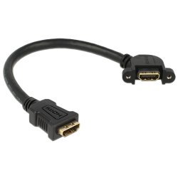 DeLOCK 0.25m 2xHDMI HDMI cable HDMI Type A (Standard) Black