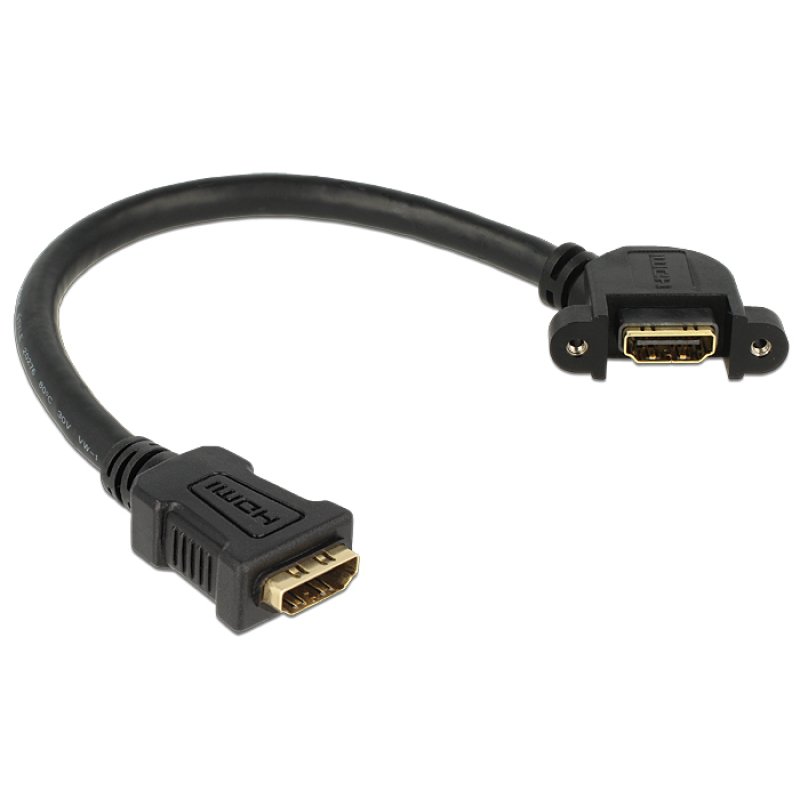 DeLOCK 0.25m 2xHDMI câble HDMI 0,25 m HDMI Type A (Standard) Noir