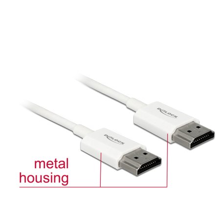 DELOCK Kabel High Speed HDMI mit Ethernet - HDMI-A Stecker HDMI-A Stecker 3D 4K 4.5 m Aktiv Slim High Quality
