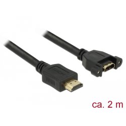 DeLOCK 85464 câble HDMI 2 m HDMI Type A (Standard) Noir