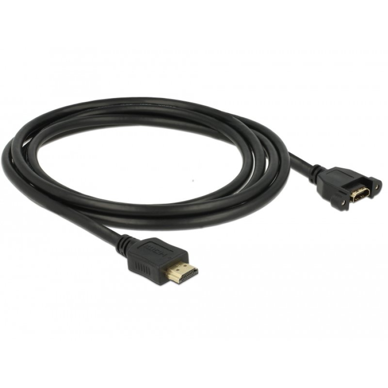 DeLOCK 85464 câble HDMI 2 m HDMI Type A (Standard) Noir