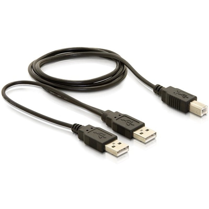 DeLOCK USB-B/USB-A Cable câble USB 1 m USB B USB A 0,48 Gbit/s Noir