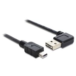 DELOCK Kabel EASY USB 2.0-A 90G gewinkelt Mini USB 5 Pin Stecker/Stecker 1 m