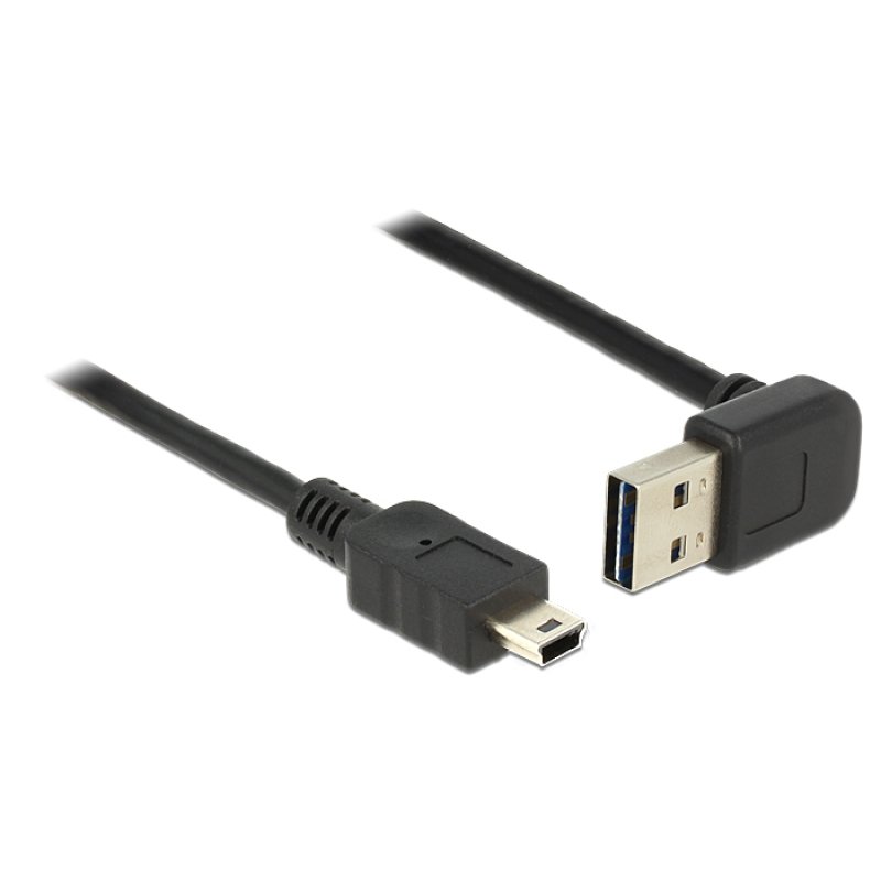 DeLOCK 2m, USB 2.0-A - USB 2.0 mini câble USB USB A Mini-USB B 0,48 Gbit/s Noir