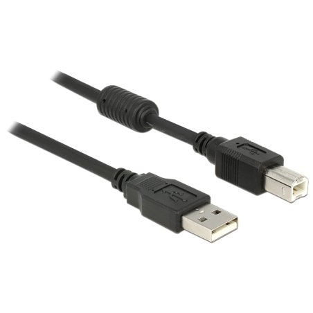 DeLOCK 83566 USB cable USB 2.0 1 m USB A USB B 0.48 Gbit/s Black