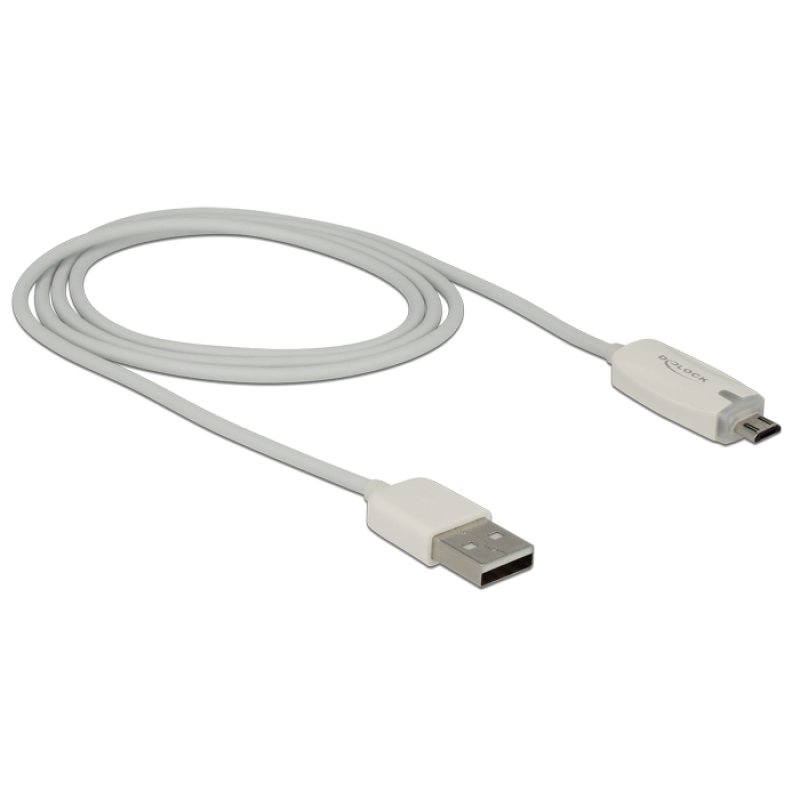 DeLOCK 1m USB 2.0 USB cable USB A Micro-USB B 0.48 Gbit/s White