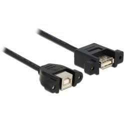 DeLOCK USB 2.0 B/A, 0.25m câble USB 0,25 m USB B USB A 0,48 Gbit/s Noir